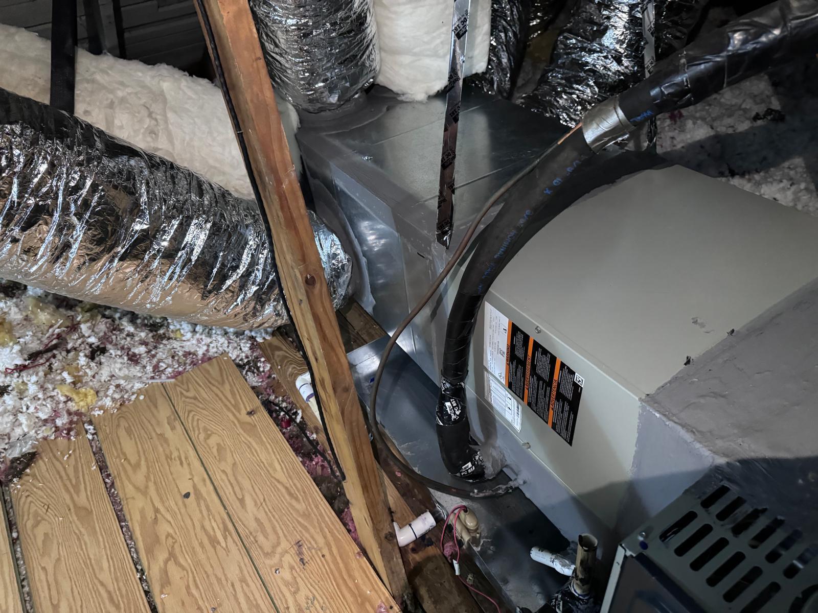 Attic Units - hvac duct installation attic